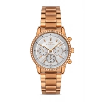 Ferro Rose Çelik Kordon Kadın Kol Saati FL41258A-C 3ATM Su Geçirmez 2 Yıl Garantili HediyePaketli