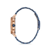 Ferro Lacivert Gümüş Çelik kordon Erkek Kol Saati FM3888A-T Tüm Fonksiyonlar Aktif 3 ATM Su Geçirmez