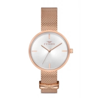 Ferro Rose Hasır kordon Kadın Kol Saati F21045C-979-C 3ATM Su Geçirmez 2 Yıl Garantili