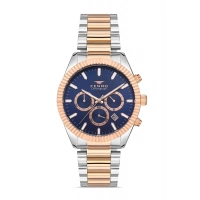 Ferro Rose ve Gümüş Çelik Kordon Erkek Kol Saati FM31289A-E3 Fonksiyonları Aktif 3 ATM Su Geçirmez