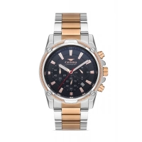 Ferro Rose and Silver Steel Strap Mens Wristwatch FM31300A-E3