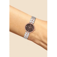 Ferro Rose ve Gümüş Çelik Kordon Kadın Kol Saati F21100A-E7