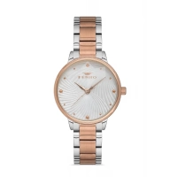 Ferro Rose and Silver Steel Strap Womens Wristwatch F40093A-E