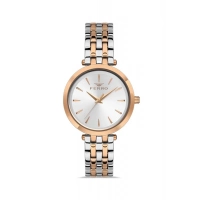 Ferro Rose and Silver Steel Strap Womens Wristwatch FL21331A-E