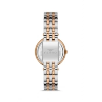 Ferro Rose and Silver Steel Strap Womens Wristwatch FL21331A-E