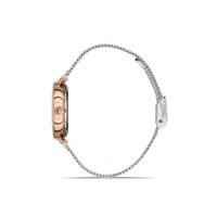 Ferro Rose ve Gümüş Hasır Kordon Kadın Kol Saati FL21297C-E 3ATM Su Geçirmez 2 Yıl Garantili