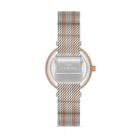 Ferro Rose ve Gümüş Hasır Kordon Kadın Kol Saati FL21297C-E 3ATM Su Geçirmez 2 Yıl Garantili