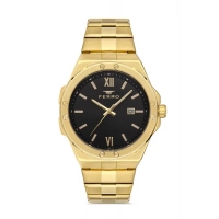 Ferro Sarı Çelik Kordon Erkek Kol Saati F11357A-B2 3 ATM Su Geçirmez 2 Yıl Garantili Hediye Paketli