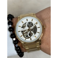 Ferro Yellow Steel Strap Mens Wristwatch F31399A-B