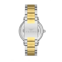 Ferro Sarı Çelik Kordon Erkek Kol Saati F31399A-D 3ATM Su Geçirmez 2 Yıl Garantili HediyePaketli