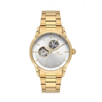 Ferro Sarı Çelik Kordon Erkek Kol Saati F31445A-B 3ATM Su Geçirmez 2 Yıl Garantili HediyePaketli