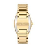 Ferro Yellow Steel Strap Mens Wristwatch FM11437A-B6