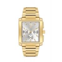 Ferro Sarı Çelik Kordon Erkek Kol Saati FM11465AWT-B Fonksiyonları Aktif 3ATM Su Geçirmez