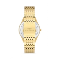 Ferro Sarı Çelik Kordon Erkek Kol Saati FM31440A-B2 Otomatik Makine 3 ATM Su Geçirmez Hediye Paketli