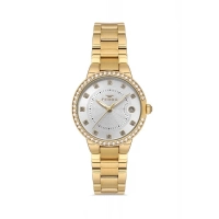 Ferro Sarı Çelik Kordon Kadın Kol Saati FL21349A-B 3ATM Su Geçirmez 2 Yıl Garantili HediyePaketli