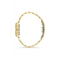 Ferro Sarı Çelik Kordon Kadın Kol Saati FL21490AWT-B6 3ATM Su Geçirmez 2 Yıl Garantili HediyePaketli