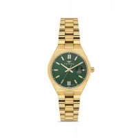 Ferro Sarı Çelik Kordon Kadın Kol Saati FL21492A-B6 3ATM Su Geçirmez 2 Yıl Garantili HediyePaketli