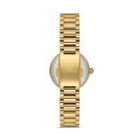 Ferro Sarı Çelik Kordon Kadın Kol Saati FL21493A-B6 3ATM Su Geçirmez 2 Yıl Garantili HediyePaketli