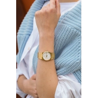 Ferro Sarı Çelik Kordon Kadın Kol Saati FL21495A-B 3ATM Su Geçirmez 2 Yıl Garantili Hediye Paketli