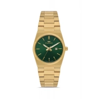 Ferro Sarı Çelik Kordon Kadın Kol Saati FL21495A-B6 3 ATM Su Geçirmez 2 Yıl Garantili Hediye Paketli