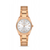 Ferro Sarı Çelik Kordon Kadın Kol Saati FL21502A-C 3 ATM Su Geçirmez 2 Yıl Garantili Hediye Paketli