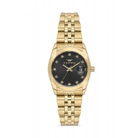 Ferro Sarı Çelik Kordon Kadın Kol Saati FL21519AWT-B2 3ATM Su Geçirmez 2 Yıl Garantili HediyePaketli