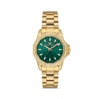 Ferro Sarı Çelik Kordon Kadın Kol Saati FL21540AWT-B6 3ATM Su Geçirmez 2 Yıl Garantili HediyePaketli