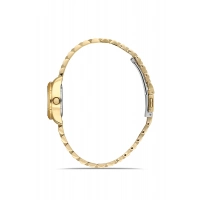 Ferro Sarı Çelik Kordon Kadın Kol Saati FL21595AWT-B4 3ATM Su Geçirmez 2 Yıl Garantili HediyePaketli