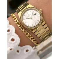 Ferro Sarı Çelik Kordon Kadın Kol Saati FL21596AWT-B 3ATM Su Geçirmez 2 Yıl Garantili HediyePaketli