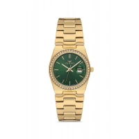 Ferro Sarı Çelik Kordon Kadın Kol Saati FL21596AWT-B6 3ATM Su Geçirmez 2 Yıl Garantili HediyePaketli