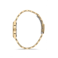 Ferro Sarı Çelik Kordon Kadın Kol Saati FL40128A-B 3ATM Su Geçirmez 2 Yıl Garantili HediyePaketli