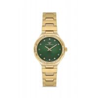 Ferro Sarı Çelik Kordon Kadın Kol Saati FL40140A-B6 3ATM Su Geçirmez 2 Yıl Garantili HediyePaketli