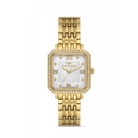 Ferro Sarı Çelik Kordon Kadın Kol Saati FL40142A-B 3ATM Su Geçirmez 2 Yıl Garantili HediyePaketli