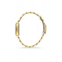 Ferro Sarı Çelik Kordon Kadın Kol Saati FL40142A-B 3ATM Su Geçirmez 2 Yıl Garantili HediyePaketli