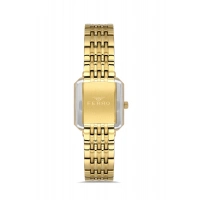 Ferro Sarı Çelik Kordon Kadın Kol Saati FL40142A-B 3ATM Su Geçirmez 2 Yıl Garantili HediyePaketli