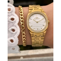 Ferro Sarı Çelik Kordon Kadın Kol Saati FL43003A-B 3ATM Su Geçirmez 2 Yıl Garantili HediyePaketli