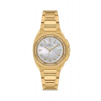 Ferro Sarı Çelik Kordon Kadın Kol Saati FL43026A-B 3ATM Su Geçirmez 2 Yıl Garantili HediyePaketli