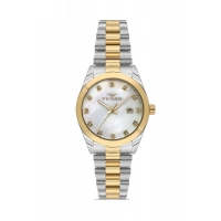 Ferro Sarı/Gümüş Çelik Kordon Kadın Kol Saati FL21570AWT-D 3ATM Su Geçirmez 2 Yıl Garantili