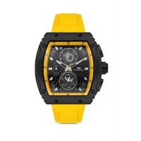 Ferro Sarı Silikon Kordon Erkek Kol Saati FM11351D-ZN Fonksiyonları Aktif 3ATM Su Geçirmez