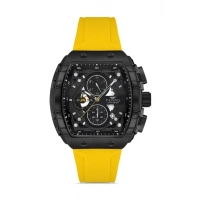 Ferro Sarı Silikon Kordon Erkek Kol Saati FM31346D-ZN Tüm Fonksiyonları Aktif 3 ATM Su Geçirmez