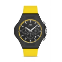 Ferro Sarı Silikon Kordon Erkek Kol Saati FM31348D-ZN Tüm Fonksiyonları Aktif 3 ATM Su Geçirmez