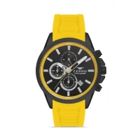 Ferro Yellow Silicone Band Mens Wristwatch FM31359D-ZN