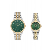 Ferro Sarı ve Gümüş Çelik Kordon Çift Kol Saati F11479A-FL21519A-D6