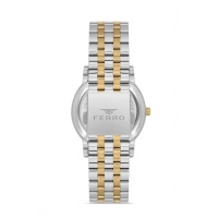 Ferro Sarı ve Gümüş Çelik Kordon Erkek Kol Saati F11479AWT-D6 3 ATM Su Geçirmez 2 Yıl Garantili