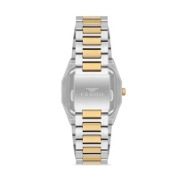 Ferro Sarı ve Gümüş Çelik Kordon Erkek Kol Saati F11481AWT-D6 3 ATM Su Geçirmez 2 Yıl Garantili