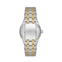 Ferro Sarı ve Gümüş Çelik Kordon Erkek Kol Saati F11484A-D6 3 ATM Su Geçirmez 2 Yıl Garantili