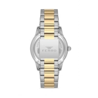 Ferro Sarı ve Gümüş Çelik Kordon Erkek Kol Saati F31445A-D 3ATM Su Geçirmez 2 Yıl Garantili