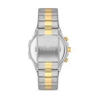 Ferro Yellow and Silver Steel Strap Mens Wristwatch FM31356A-D