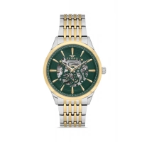 Ferro Sarı ve Gümüş Çelik Kordon Erkek Kol Saati FM31440A-D6 Otomatik Makine 3 ATM Su Geçirmez