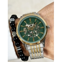 Ferro Sarı ve Gümüş Çelik Kordon Erkek Kol Saati FM31440A-D6 Otomatik Makine 3 ATM Su Geçirmez